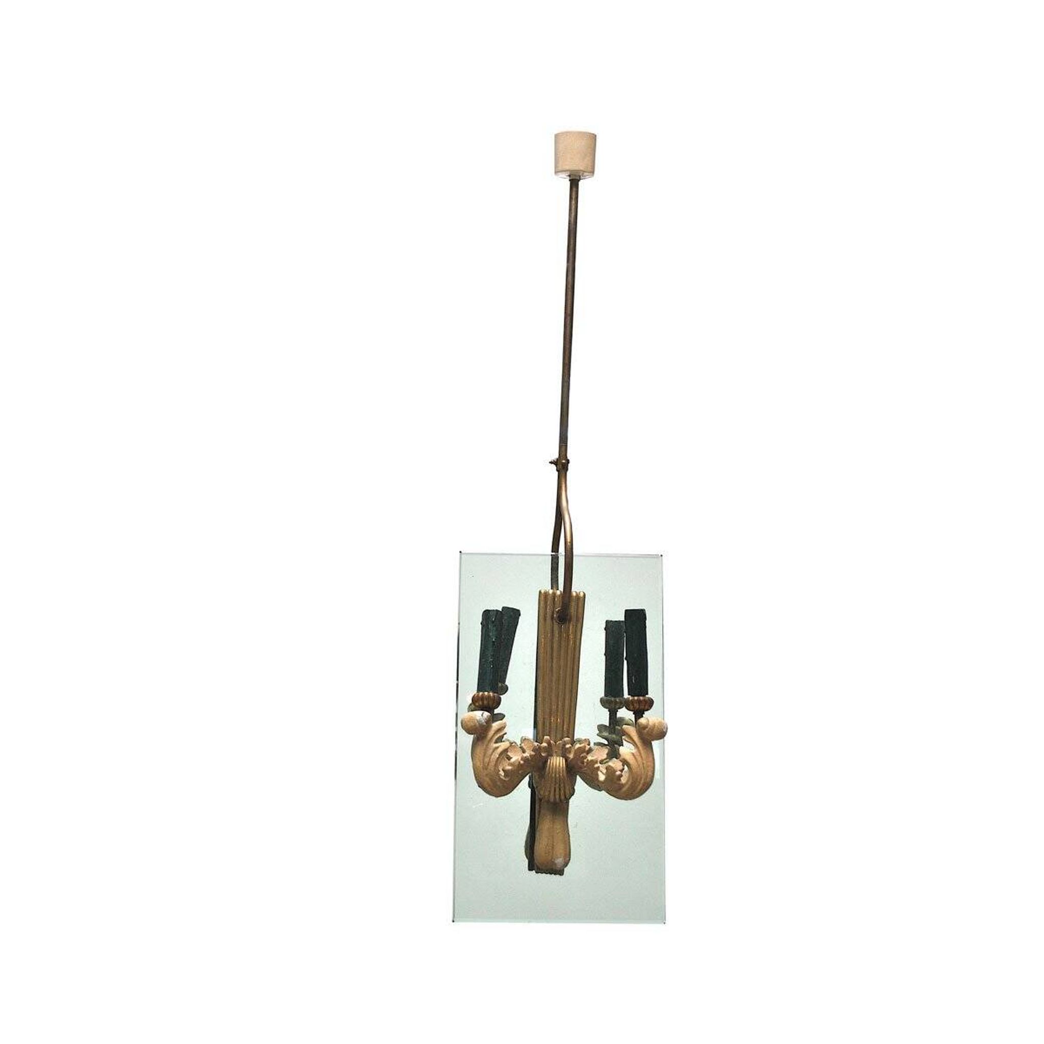 Suspended lamp in the style of Pietro Pietro, Italy, 1940s.