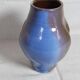 Blue and brown ceramic vase from the 1980s.