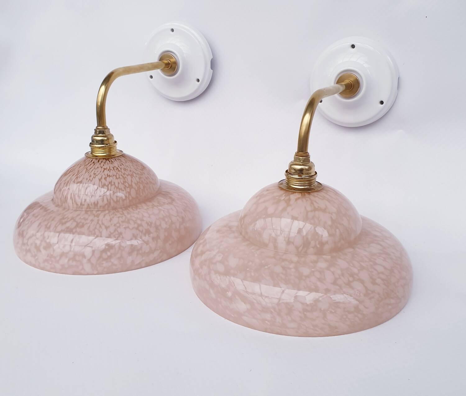 Swan neck and Clichy glass wall lights