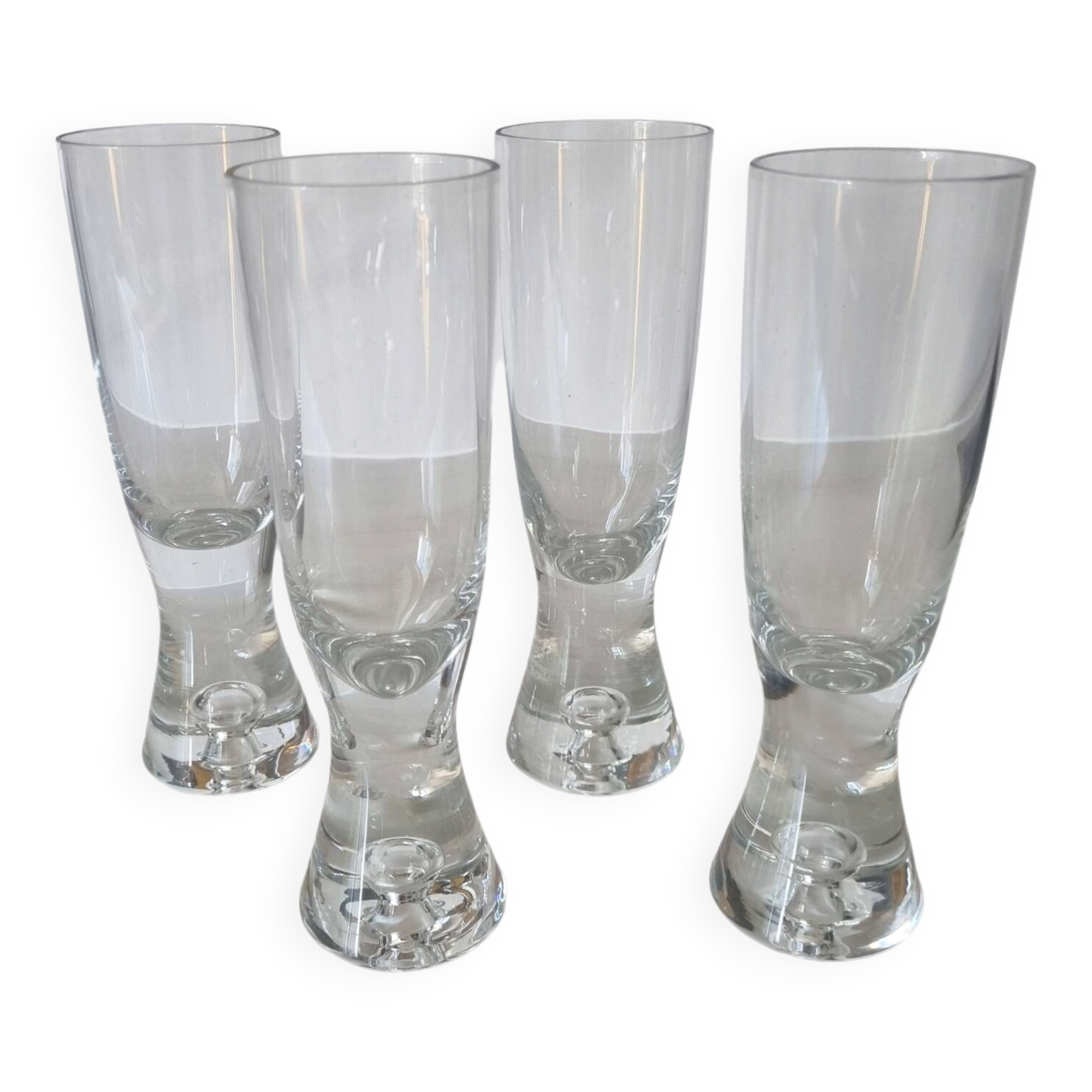 4 flutes by Tapio Wirkkala for Iittala, Finland.
