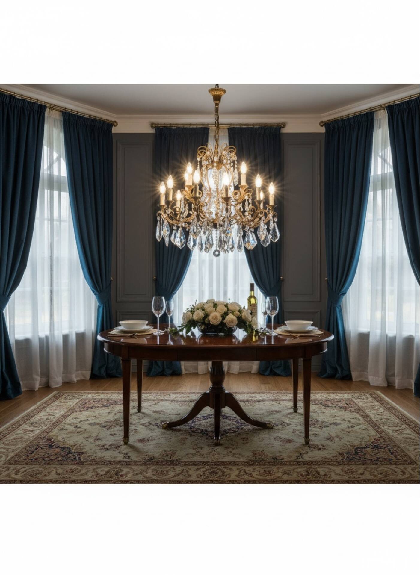 Large Florentine Tole Chandelier with Murano Glass Flowers, Italy, 195