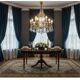Large Florentine Tole Chandelier with Murano Glass Flowers, Italy, 195