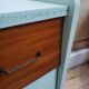 Commode  vintage bois et bleu