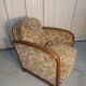 Art Deco armchair with system - original floral velvet fabric