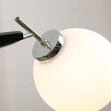 Space Age Italian Chrome and Opaline Chandelier, 1970s