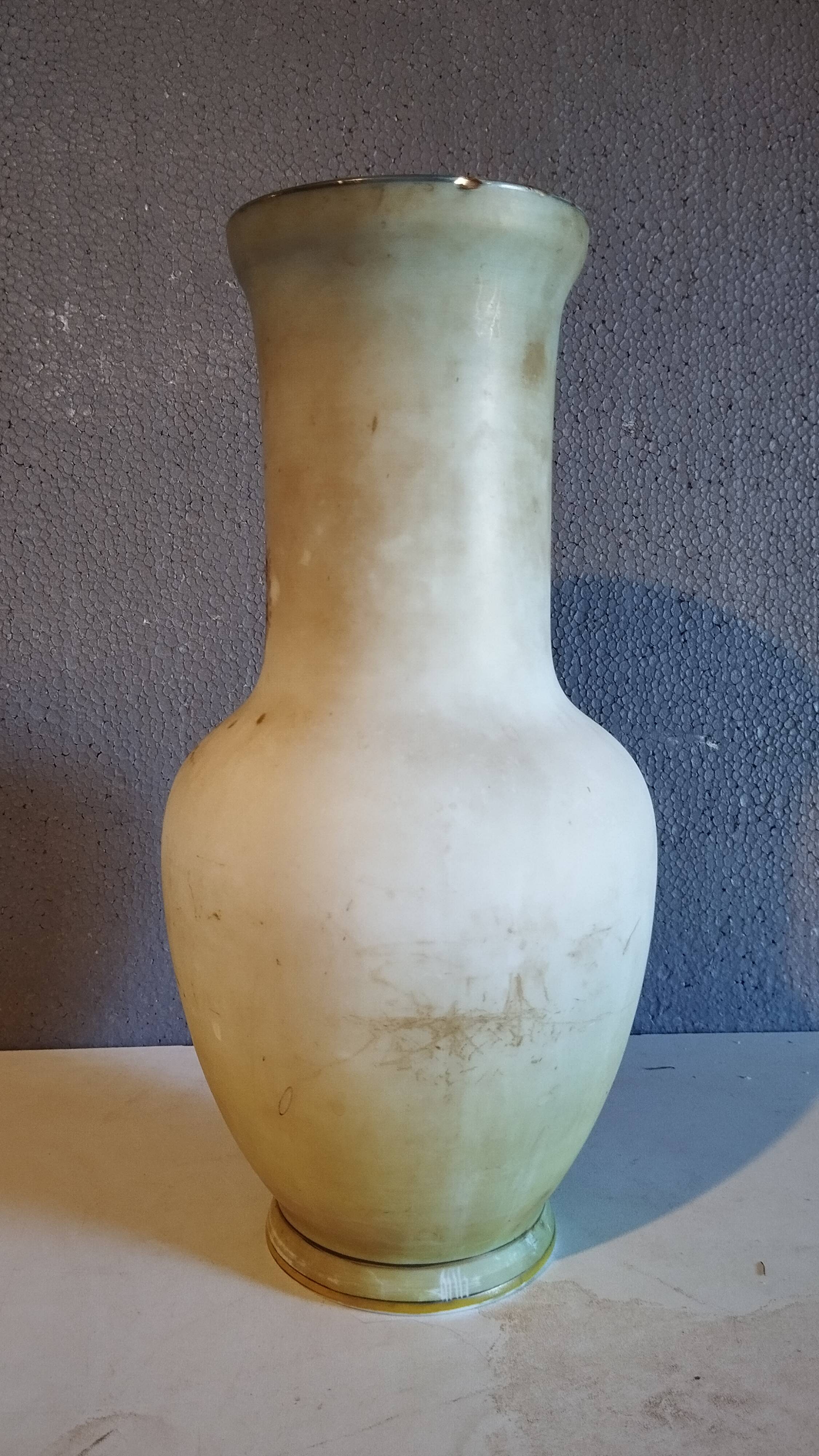Painted glass vase