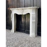 Louis XV Style Fireplace In Carrara Marble