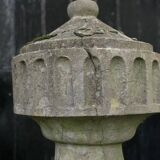 Pair of decorative elements for the tops of pilasters, blue stone, Louis XVI