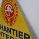 Plaque tole peinte "chantier interdit au public"