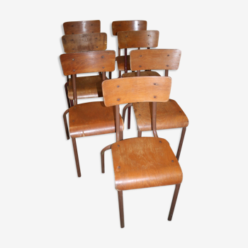 Set of 7 chairs Mullca