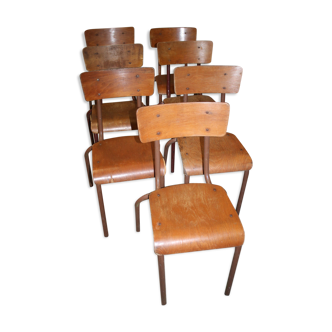 Lot de 7 chaises Mullca