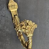 Brass floral coat hook