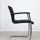 Vintage black fabric bauhaus office chair, 90s