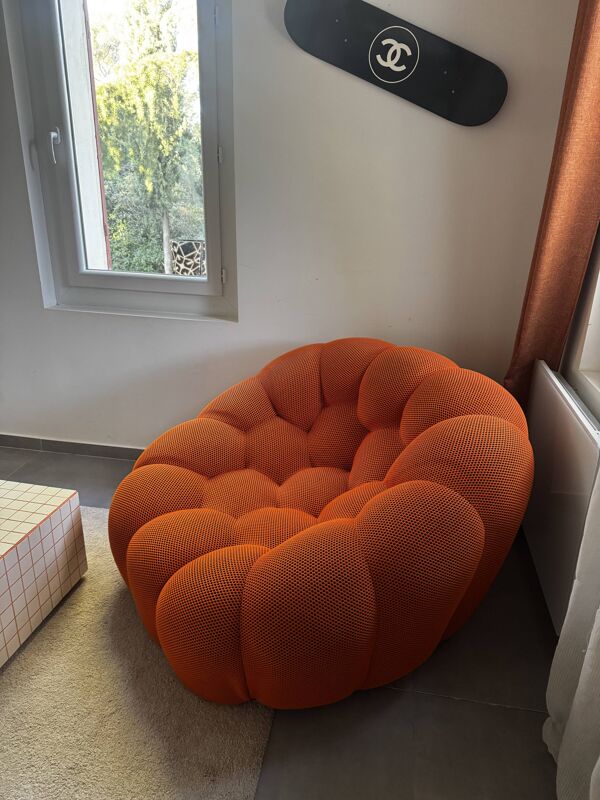 Fauteuil bubble tissu techno 3D