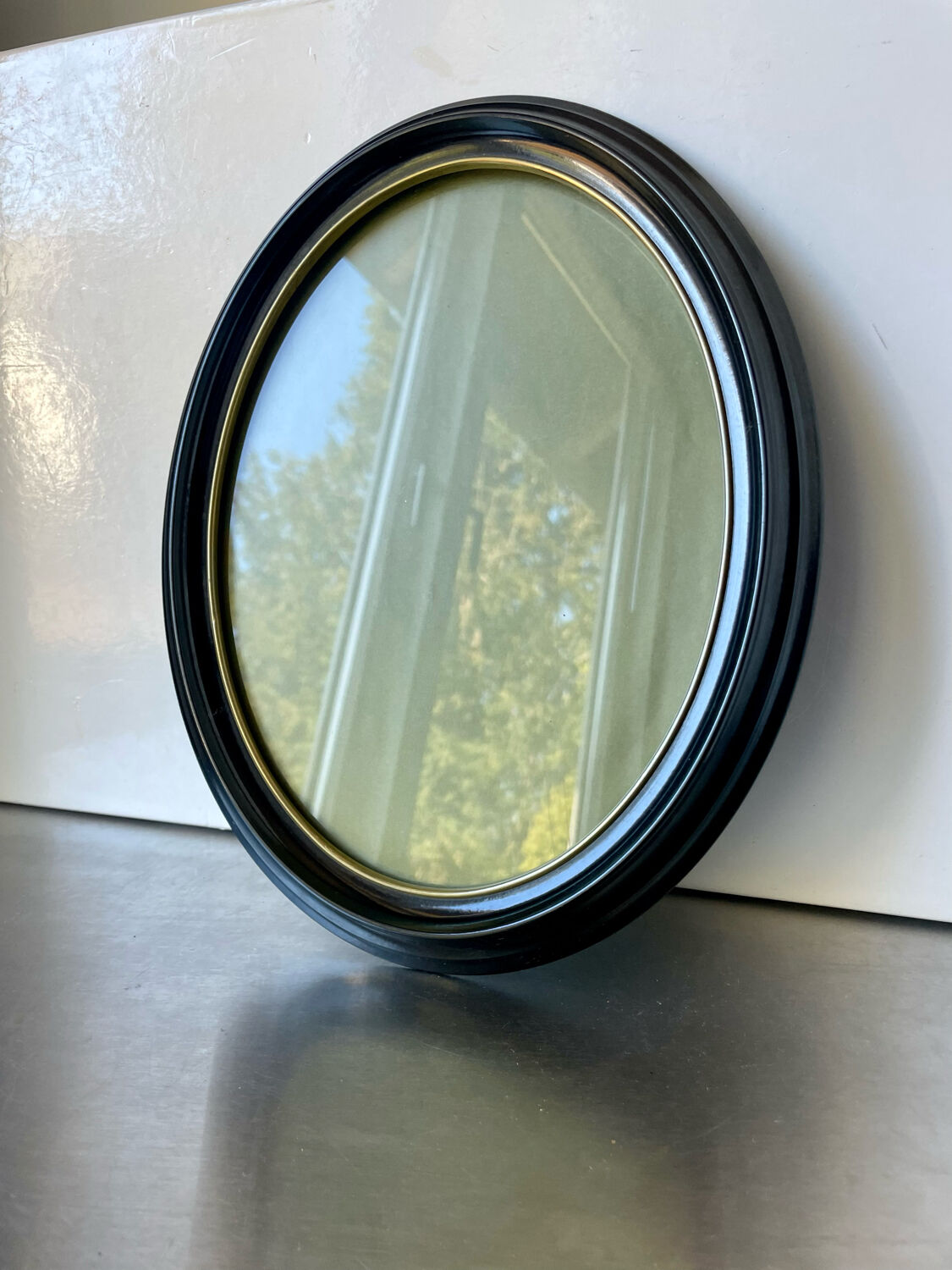 Oval  bakelite black frame  29 cm x 23 cm