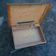 Folding school desk, wood and metal, vintage 50s