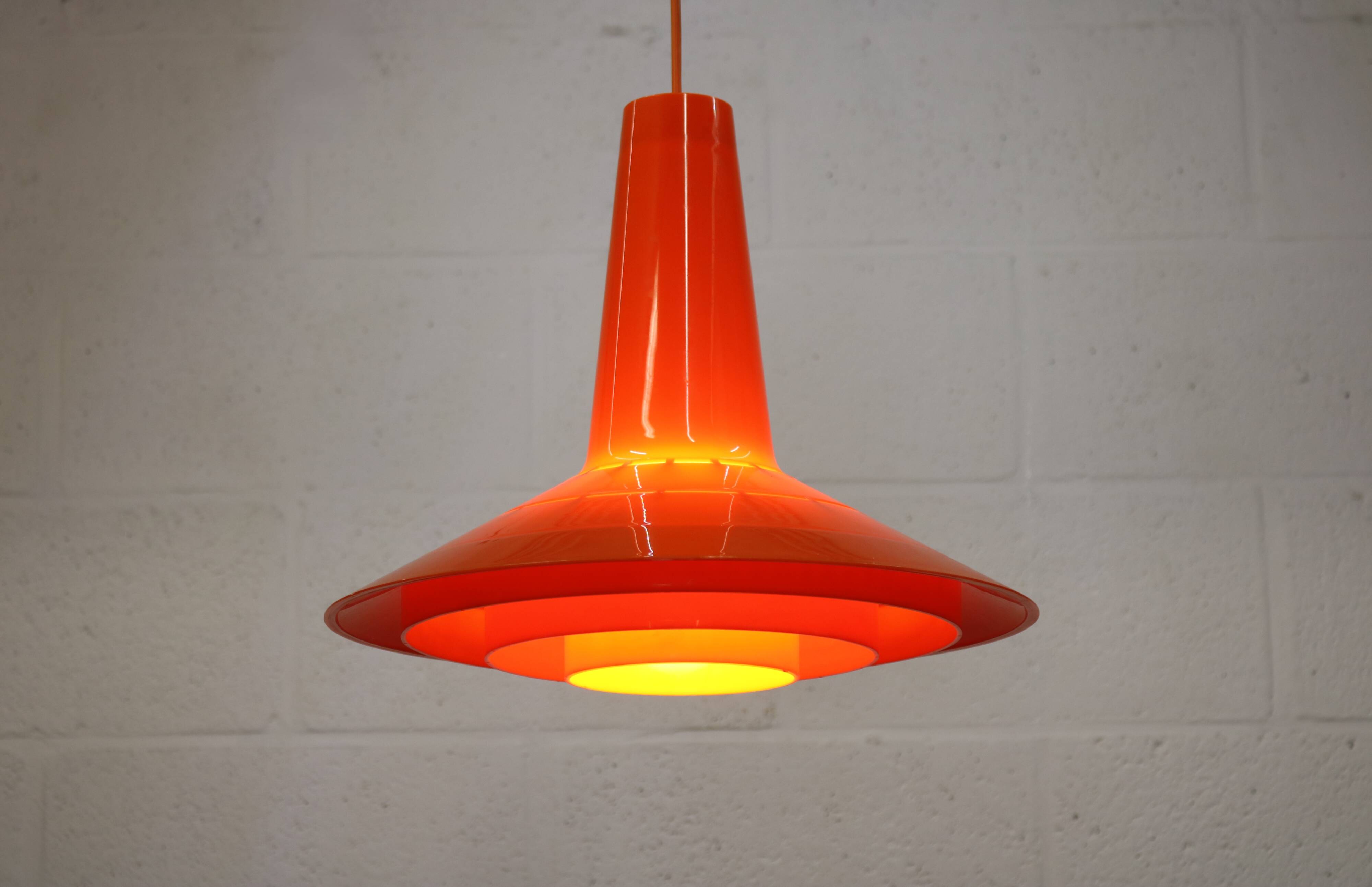 Danish Plastic Design Pendant - Bent Karlby - Schroder Kemi - space age