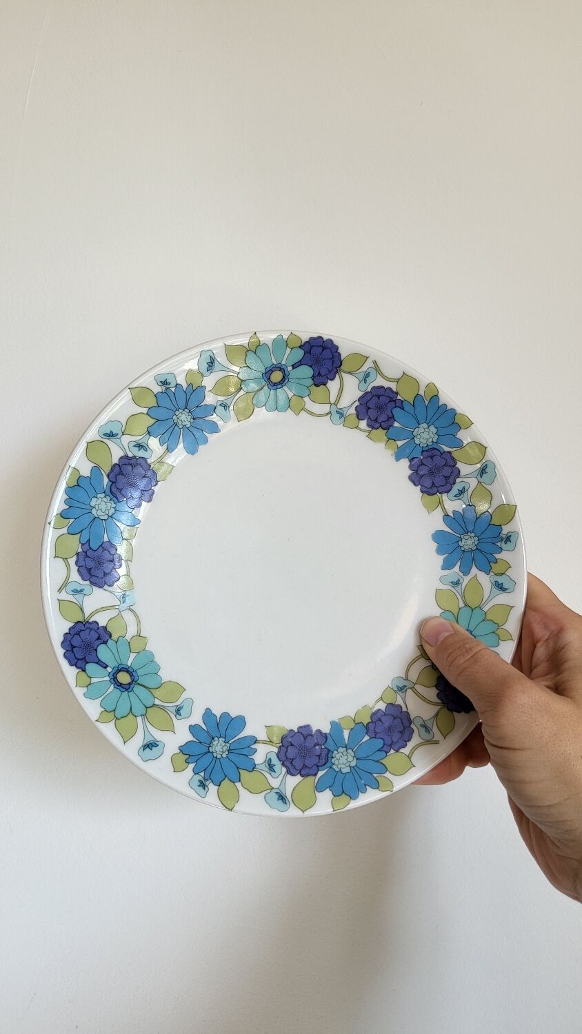 6 assiettes dessert à fleurs