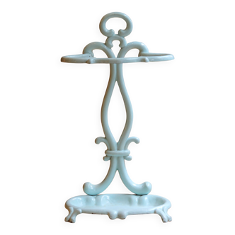 Superb Art Nouveau umbrella stand, in enamelled cast iron, 1900