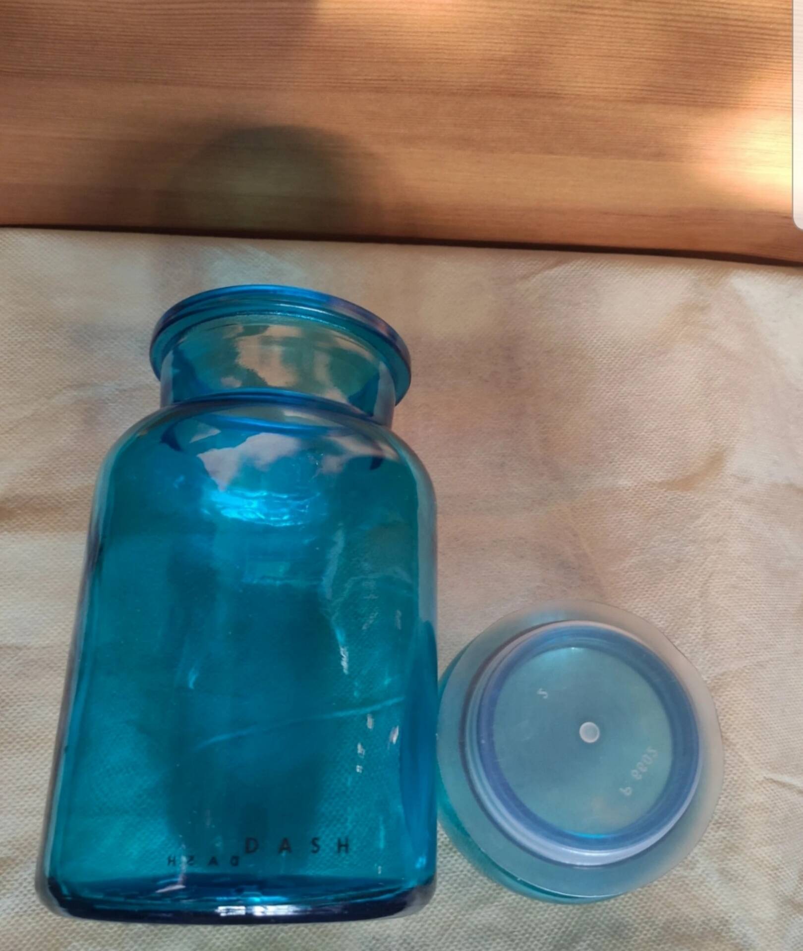 Green glass apothecary jar Belgium