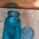 Green glass apothecary jar Belgium