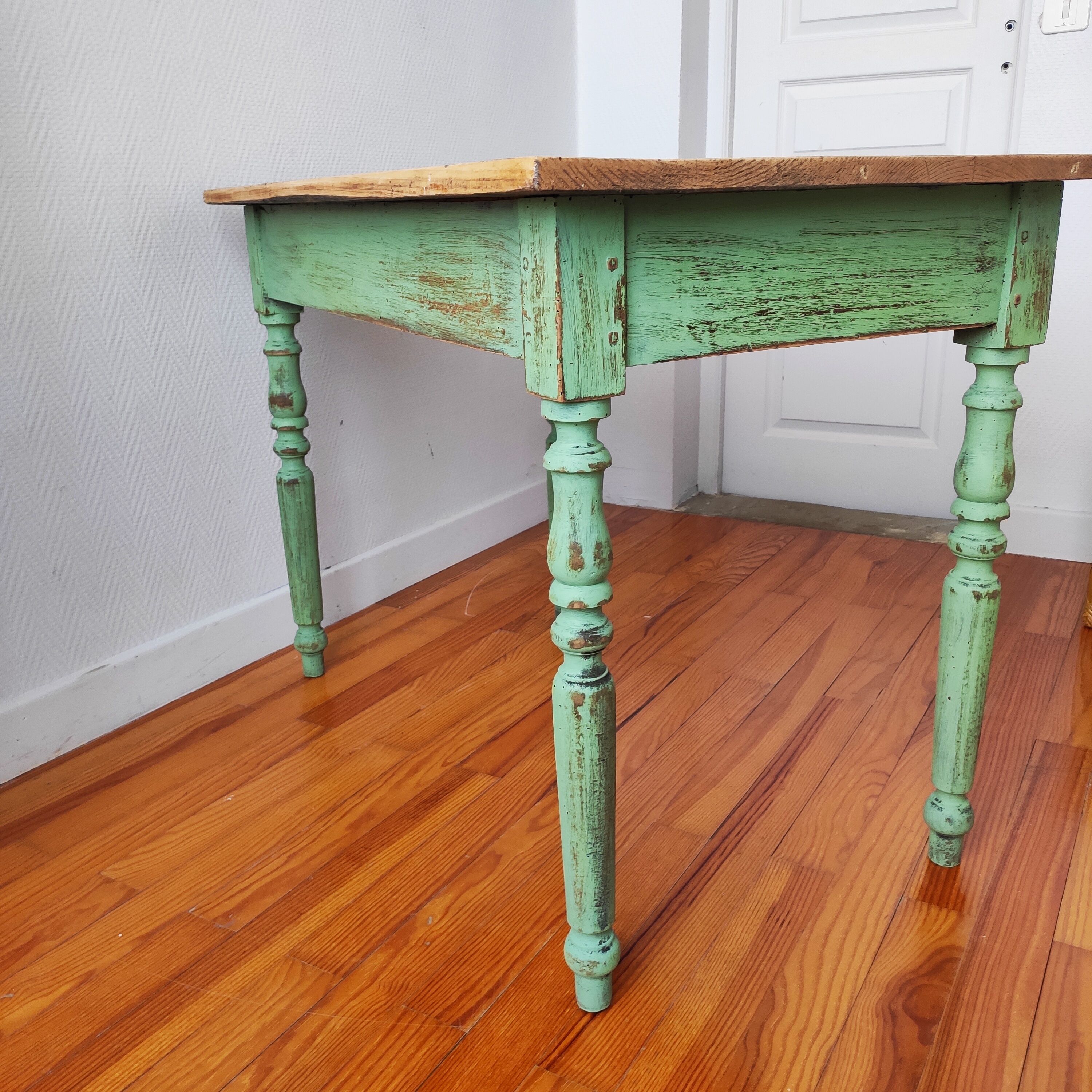 Old patinated farmhouse table