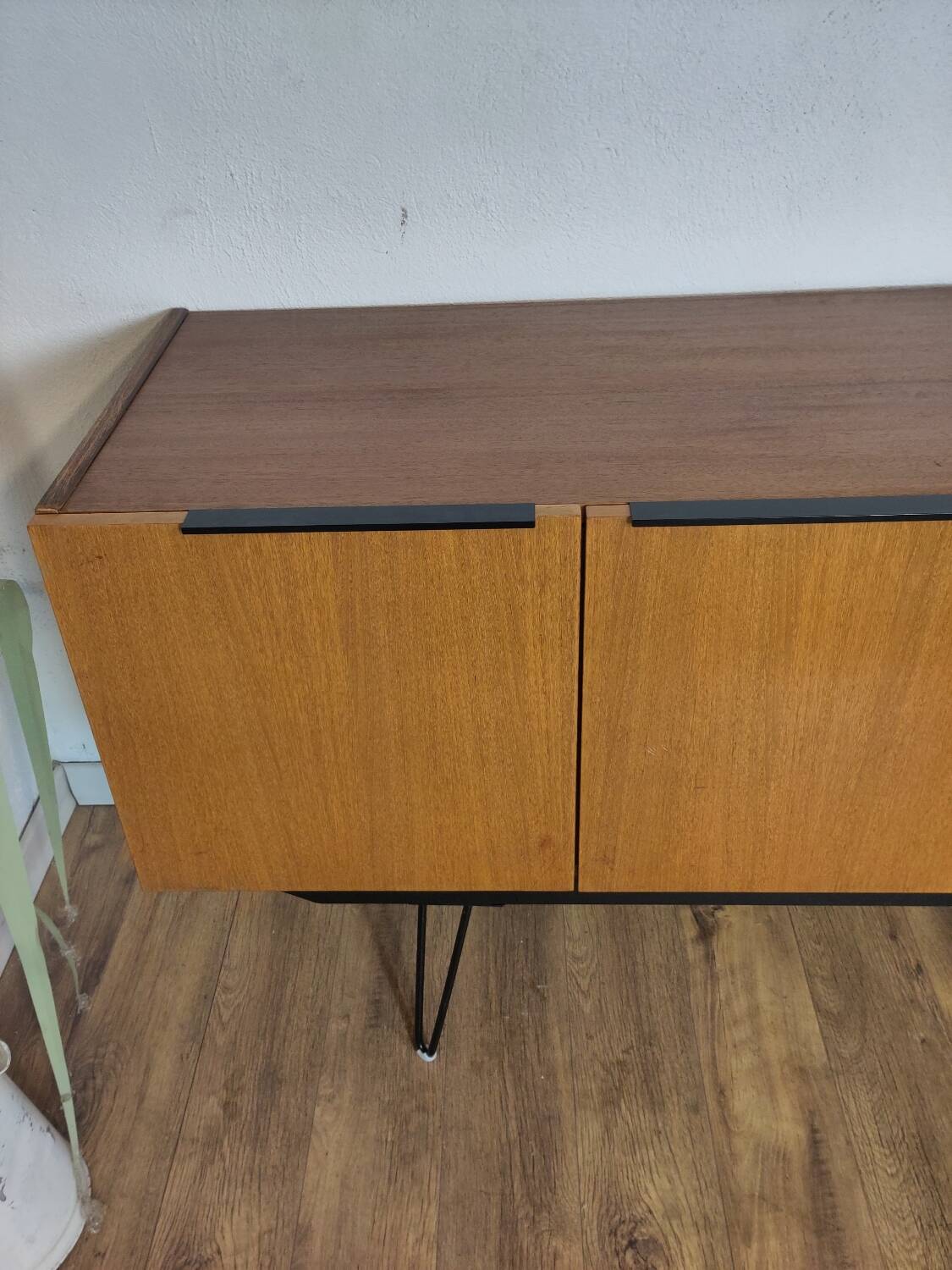 Scandinavian teak and metal sideboard