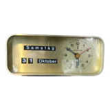 Rare table clock by Junghans , germany 70s