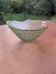 Small vintage textured green glass bowl - Coral style - Mid Century