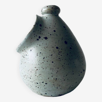 Signed stoneware salt pot