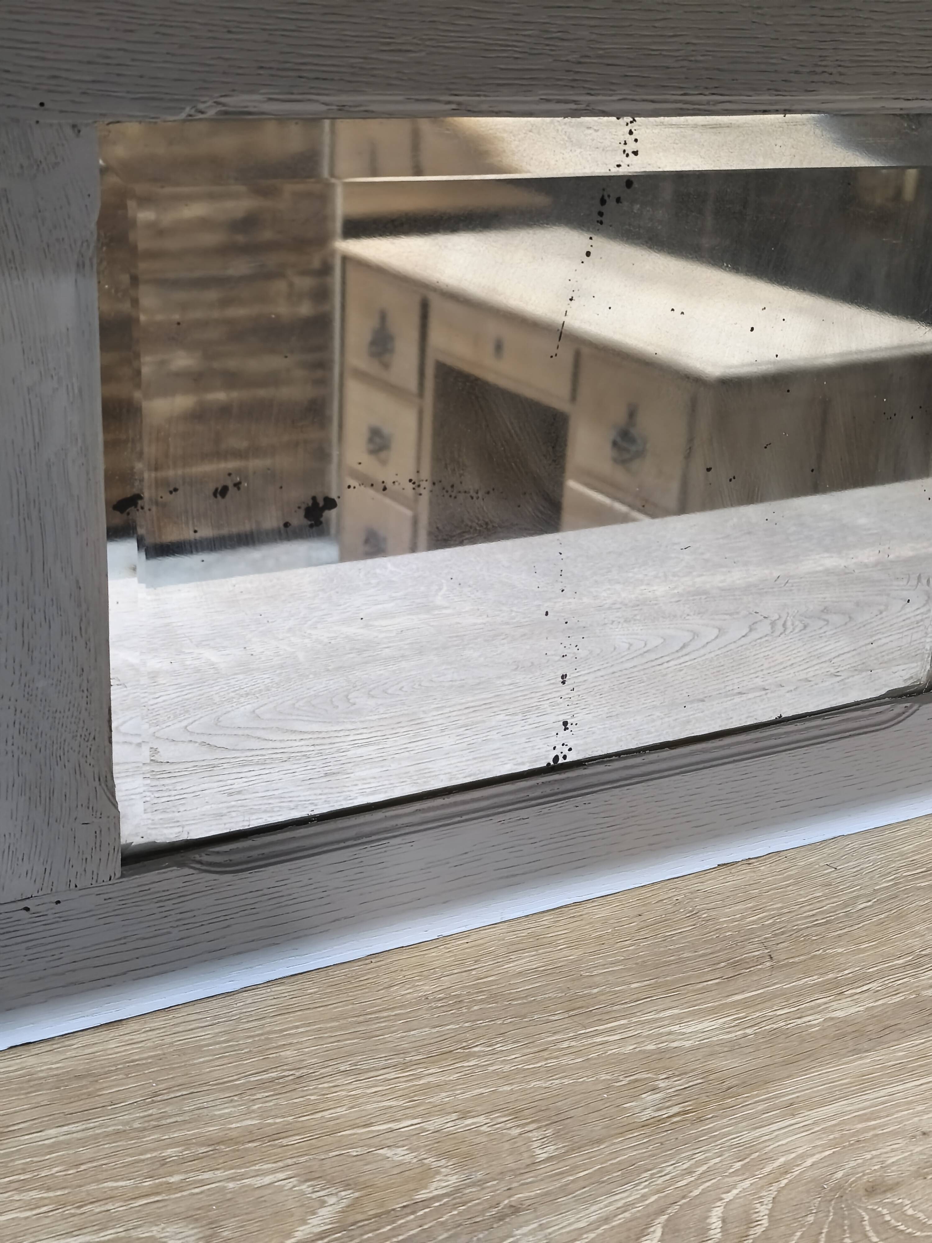 Buffet parisien années 30 aérogommé puis vernis naturel et peinture