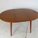 Set of 6 mid-century modernist lounge chairs in plywood - extension table by Cor Alons for Gouda den Boer