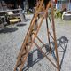 Old wooden step ladder with 6 steps
