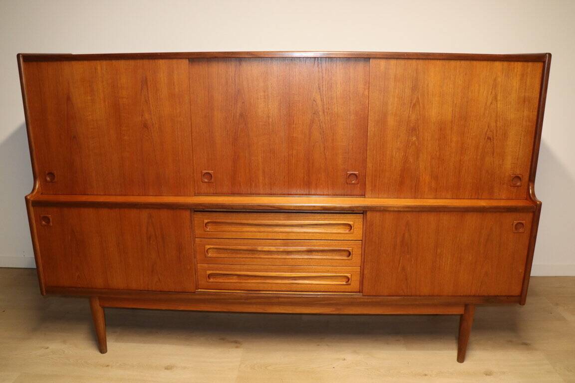 Enfilade haute scandinave édition Samcom en teck, 1960