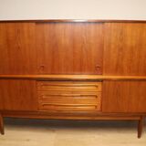 Enfilade haute scandinave édition Samcom en teck, 1960
