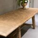 Table ferme poncée rallonges 260 cm