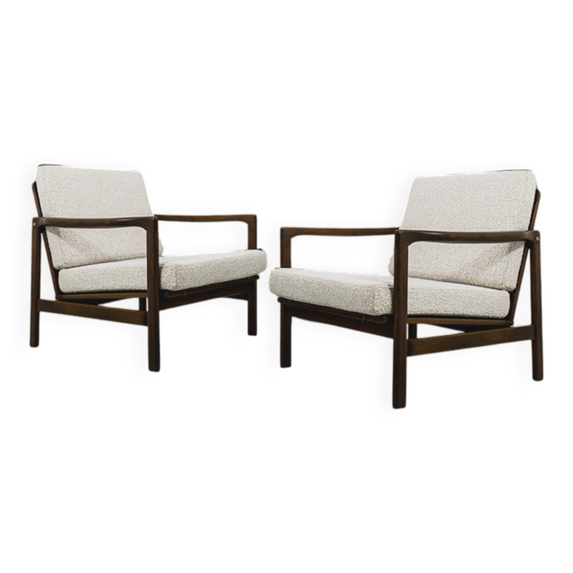 Mid Century Armchairs By Zenon Bączyk, 1960's, Set Of 2
