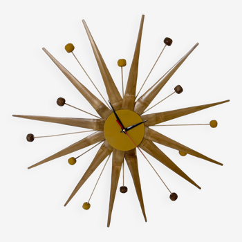 Bamboo Starburst Clock