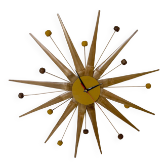 Bamboo Starburst Clock