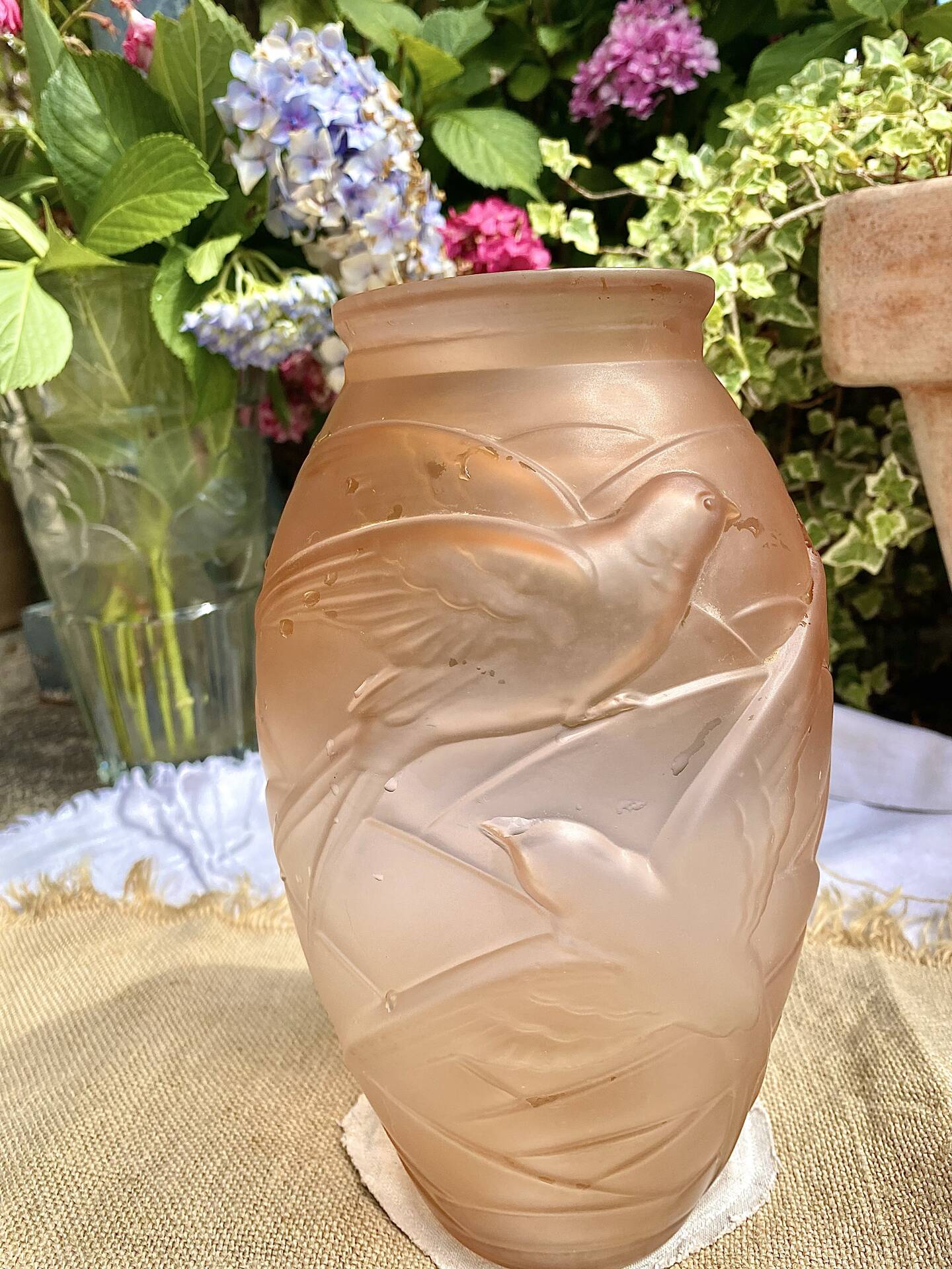 Art Deco vase suchon neveusel birds