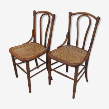 pair of can bistro chairs