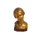 Gilded plaster bust