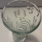 Transparent glass vase