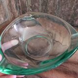Large vintage ashtray, from the 60s-70s, in green glass