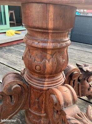 Large round oak table