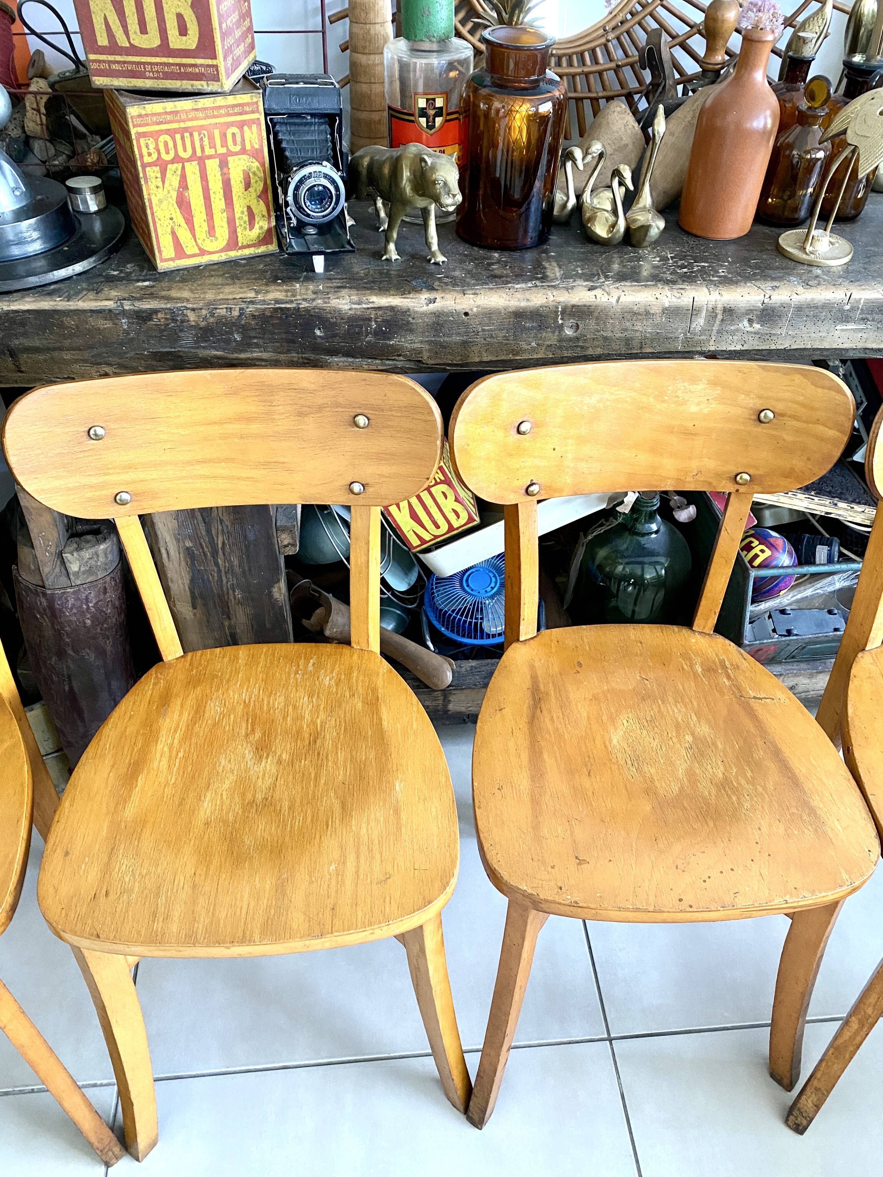 Lot de 5 chaises bistrot