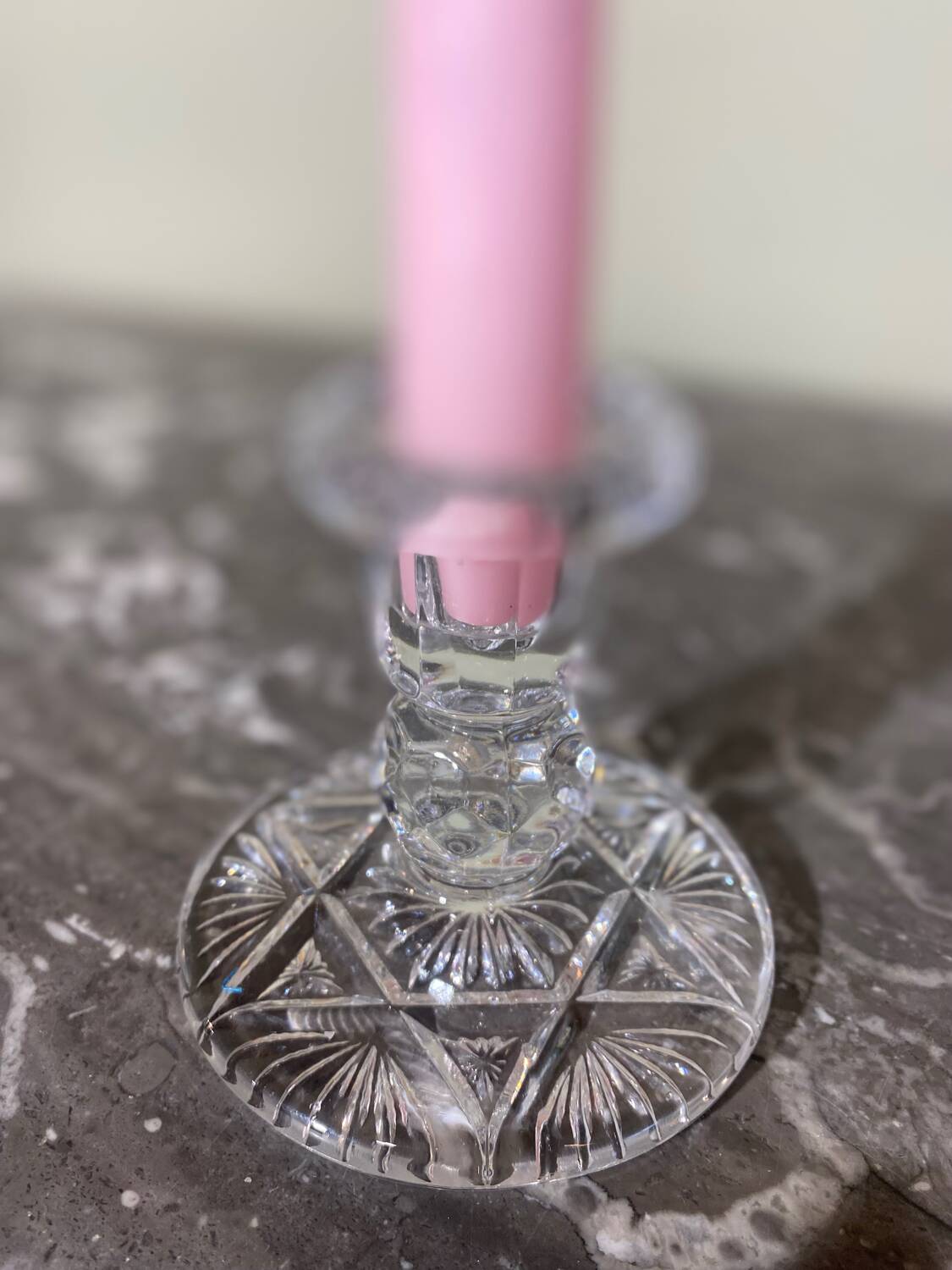 Crystal candle holder