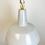 Industrial Grey Enamel Factory Pendant Lamp from Philips, 1960s