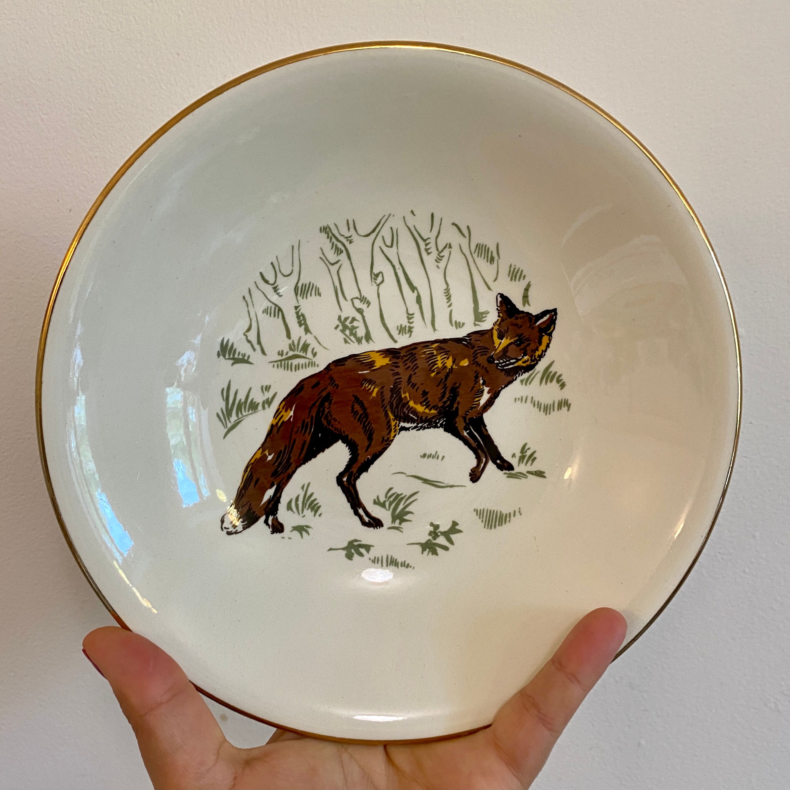 Set of 4 vintage hollow plates model Marly de Gien
