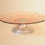 Art Deco Pink Glass Fruit Bowl